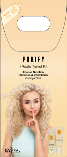 Набор дорожный для поврежденных волос (шампунь 100 мл, кондиционер 75 мл) / Purify Reale