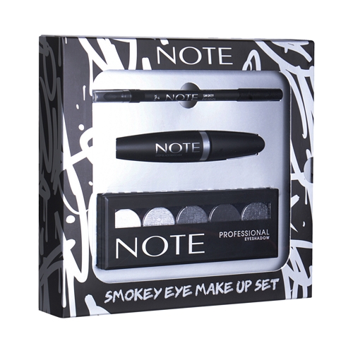 Набор подарочный для макияжа глаз (тушь для ресниц, карандаш смоки, палетка теней) Smokey eye make 