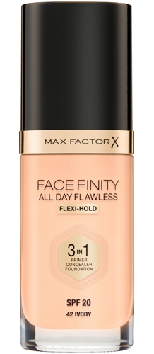 Основа тональная 42 / Facefinity All Day Flawless 3-in-1 ivory 30 мл