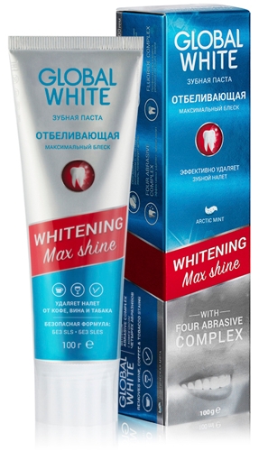 Паста зубная отбеливающая / Whitening max shine 100 г