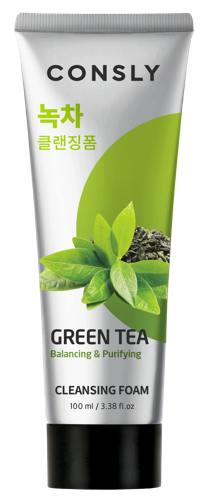 Пенка балансирующая кремовая с экстрактом зеленого чая для умывания 100 мл