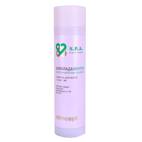 Шампунь для волос Восстановление и блеск, шоколад - ментол / SPA Repair & Shine shampoo 250 мл