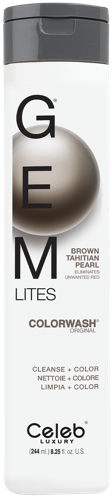 Шампунь для яркости цвета, коричневый жемчуг / Gem Lites Shampoo Brown Tahitian Pearl 244 мл