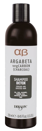 Шампунь с растительным углем, маслами лаванды и иланг-иланга для волос подверженных стрессу / ARGAB