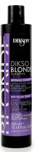 Шампунь тонирующий против желтизны волос / DIKSO BLONDE 300 мл