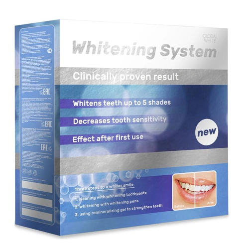 Система премиум для домашнего отбеливания зубов (гель-карандаш 15 мл х 2 шт. зубная паста 30 мл, ге