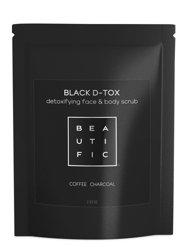 Скраб cухой угольно-кофейный для глубокого очищения лица и тела / Black D-tox 90 мл