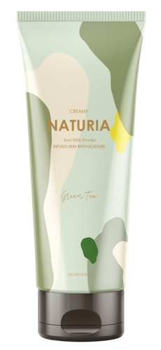 Скраб для тела Зеленый чай / NATURIA CREAMY OIL SALT SCRUB Green Tea 250 г