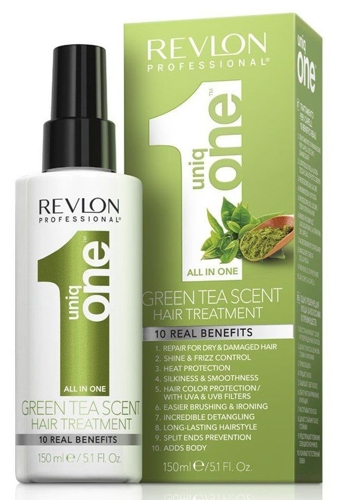Спрей маска с ароматом зеленого чая для волос / UNIQ ONE Green Tea Scent Hair Treatment 150 мл