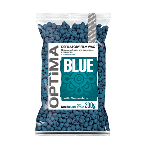 Воск пленочный в гранулах, азулен / OPTIMA BLUE 200 г