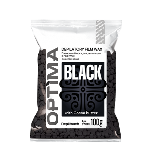 Воск пленочный в гранулах, с маслом какао / OPTIMA BLACK 100 г