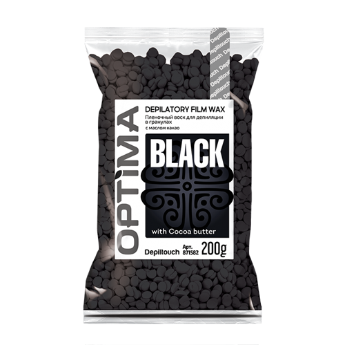 Воск пленочный в гранулах, с маслом какао / OPTIMA BLACK 200 г