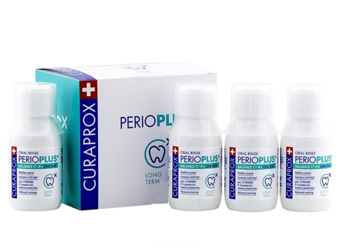 Жидкость-ополаскиватель для полости рта с содержанием хлоргексидина 0,05% / Perio Plus Balance 4 х 