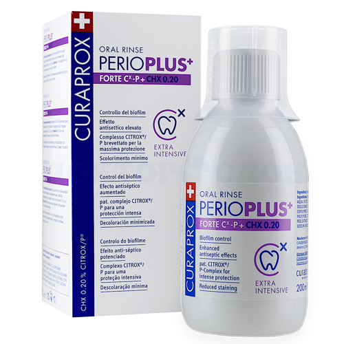 Жидкость-ополаскиватель для полости рта с содержанием хлоргексидина 0,20% / Perio Plus Forte 900 мл